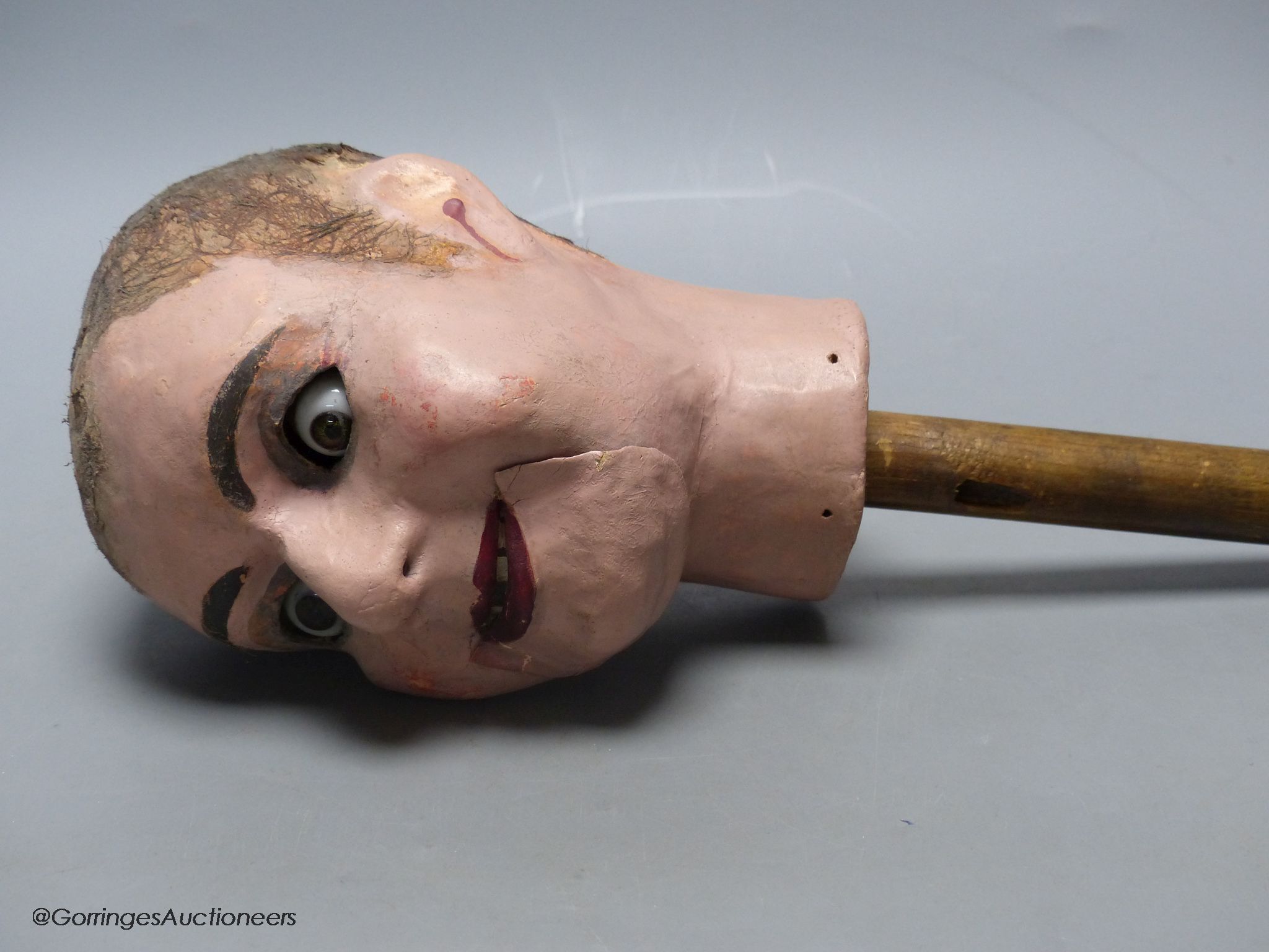 A painted bentriloquist's dummy